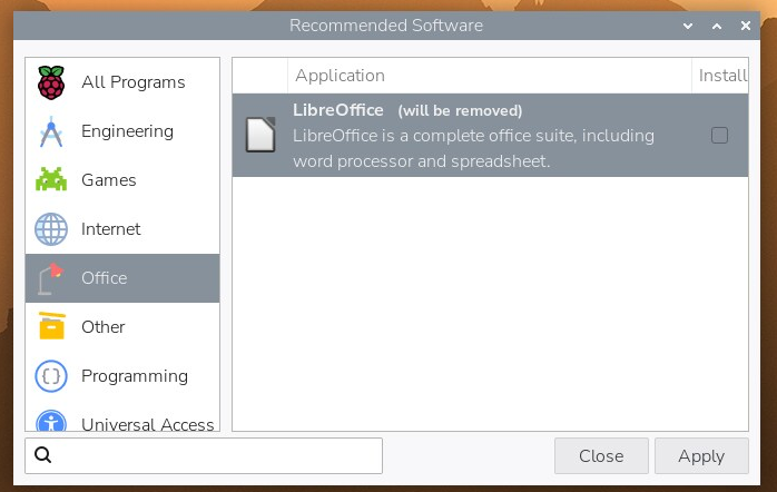 チェックを外すと will be removed と表示される