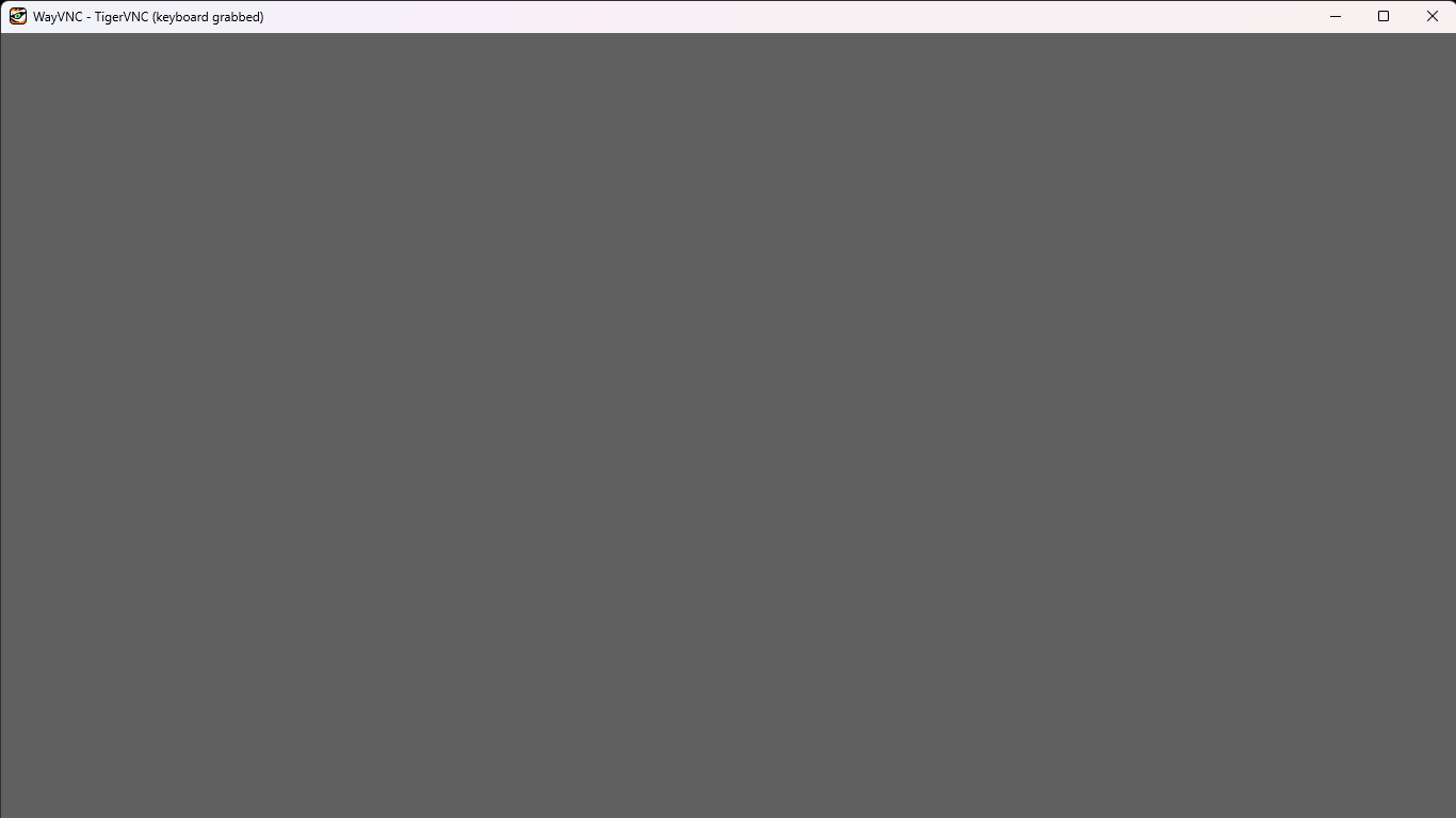 VNC でつないでも灰色の画面